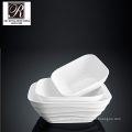 hotel ocean line fashion elegance white porcelain square soup plate PT-T0610